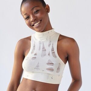 UO distressed cropped sweater tank